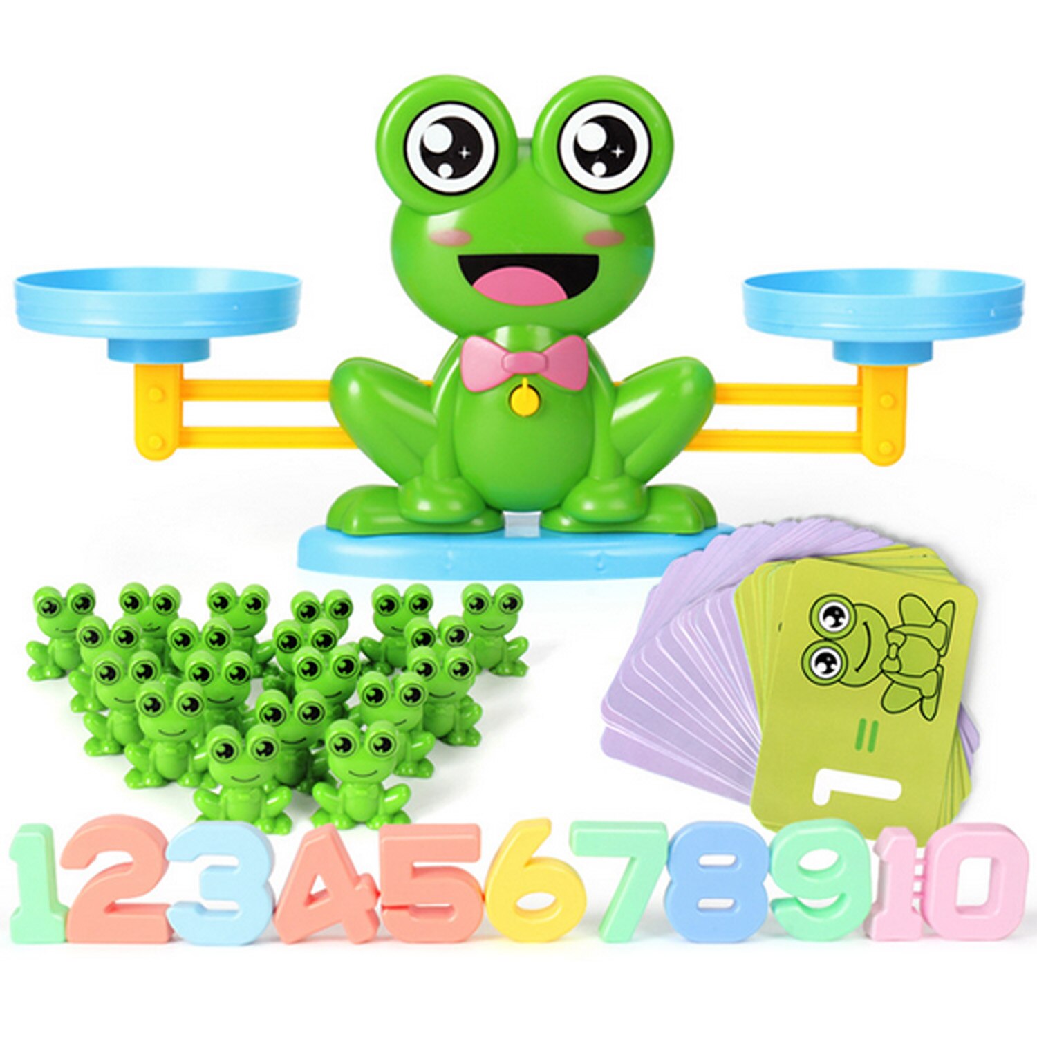 Kids Leuke Cartoon Kikker Weegschaal Tellen Aantal Leren Optellen En Aftrekken Wiskundige Bewerking Math Matching Game Speelgoed