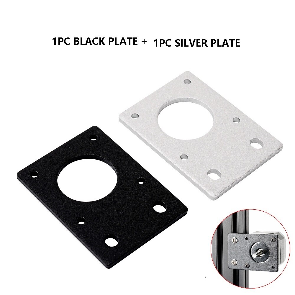 MEGA Stepper Motor NEMA 23 17 Mounting L Bracket 42step Motor Bracket Mount Fixed Support Plate Shelf 3D Printer Part 57mm 42mm: 2PCS Mix Plates