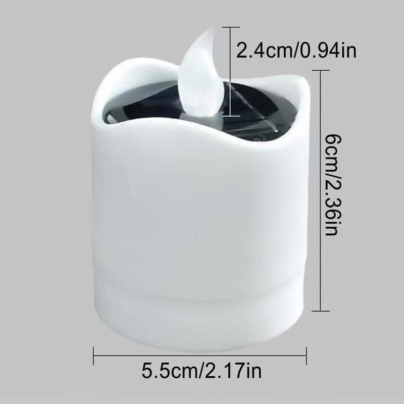 Velas alimentadas por energía Solar 6X velas sin llama para exteriores con Sensor de luz luces de té impermeables para linterna jardín Camping hogar