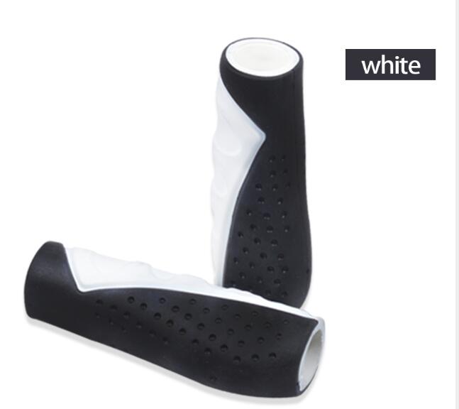 Mountainbike Handvatten Lock Handgreep Bar End Rubberen Handvat Bar Cover Fiets Onderdelen Mtb Accessoires Duurzaam: white