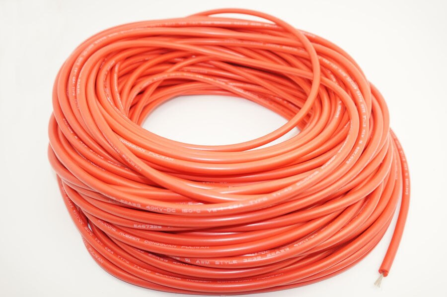 22 AWG 40KV Red Silicone Wire Cable Battery Motor Wire Cable