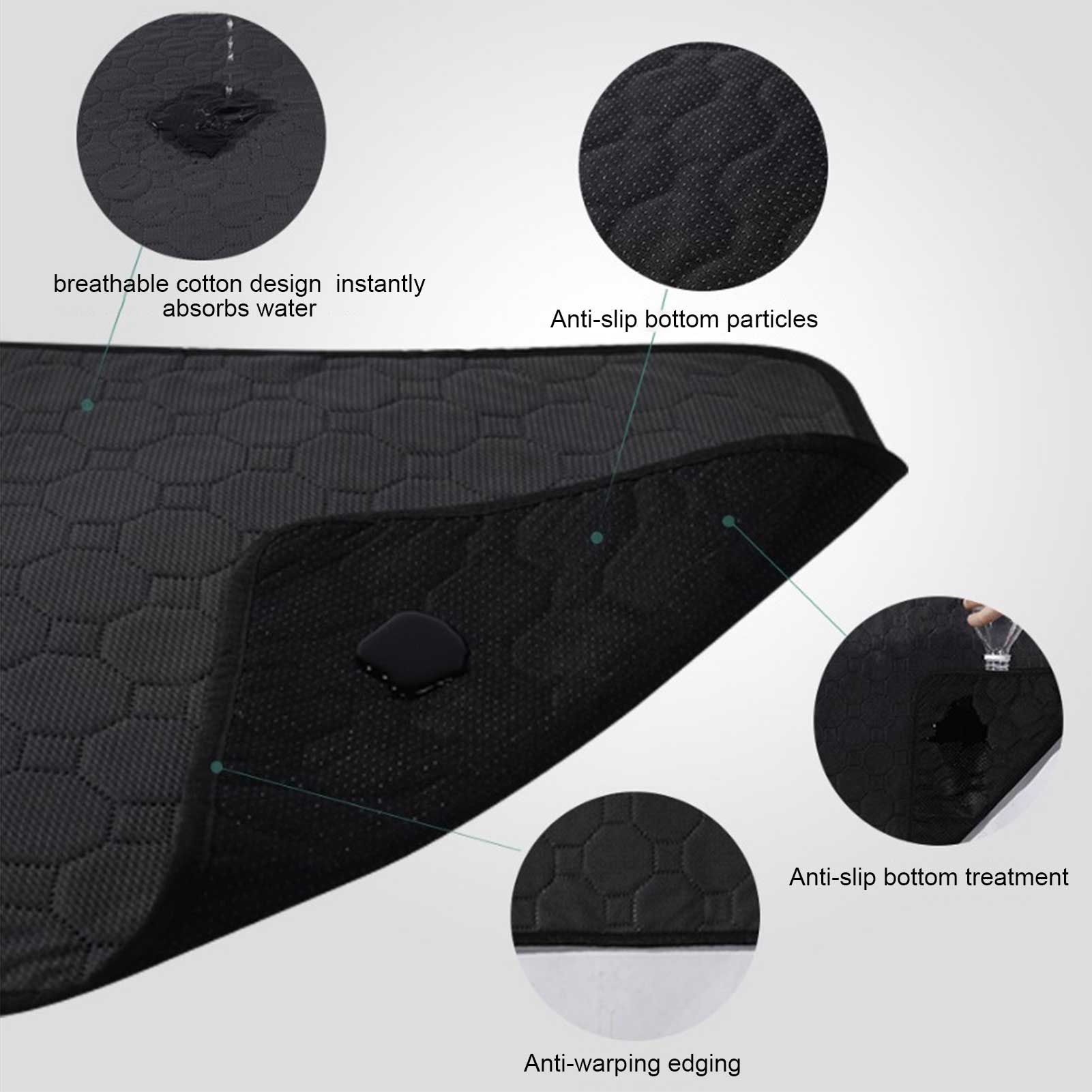 Pet Pee Mats Waterproof Puppy Pee Pad Washable Dog Training Pads Highly Absorbent Reusable Dog Sleeping Mats Dog Car Seat Cover