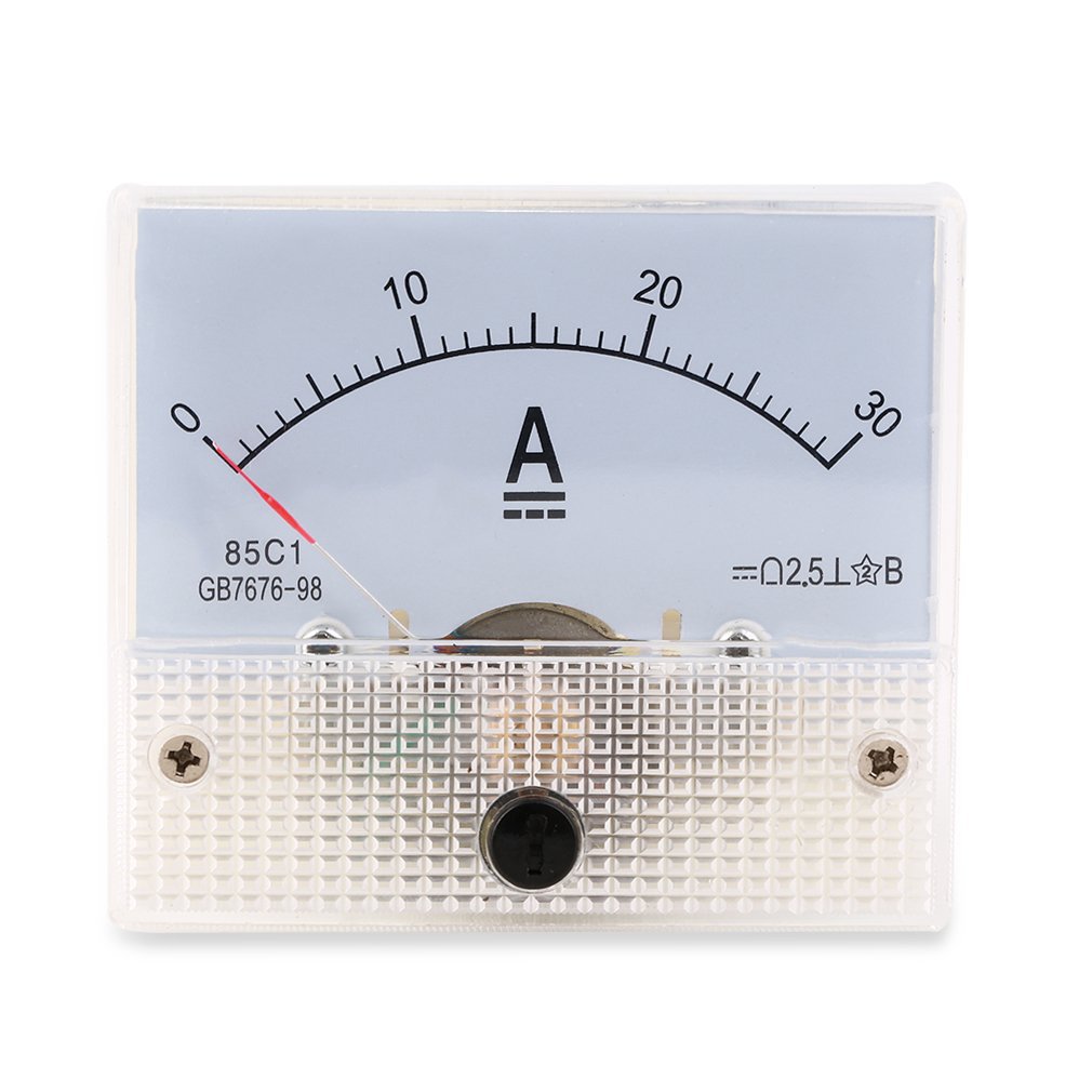 DC30A Analog Ammeter Panel Portable 0-30A Current Meter Durable Analog Amperemeter Panel Meter Gauge
