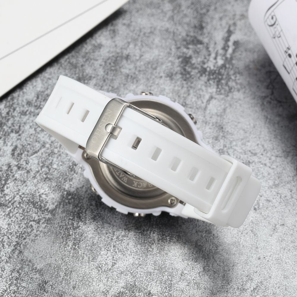 Vandtæt digital drengepige ur stopur silikone rem sød hvid baby børn armbåndsur svømning sport børn ur