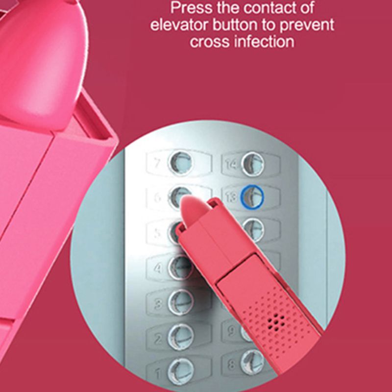 Vermeiden Kontakt Sanitär Werkzeug Handheld Stange Mini Nicht-Kontaktieren Türöffner für Öffnung Türen Drücken Aufzug Geschmack