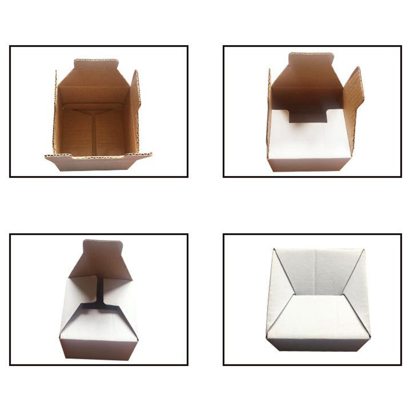 10pcs 3-layer Carton Cosmetic Packaging Box White Paper Square Simple Folding Corrugated Packing Box