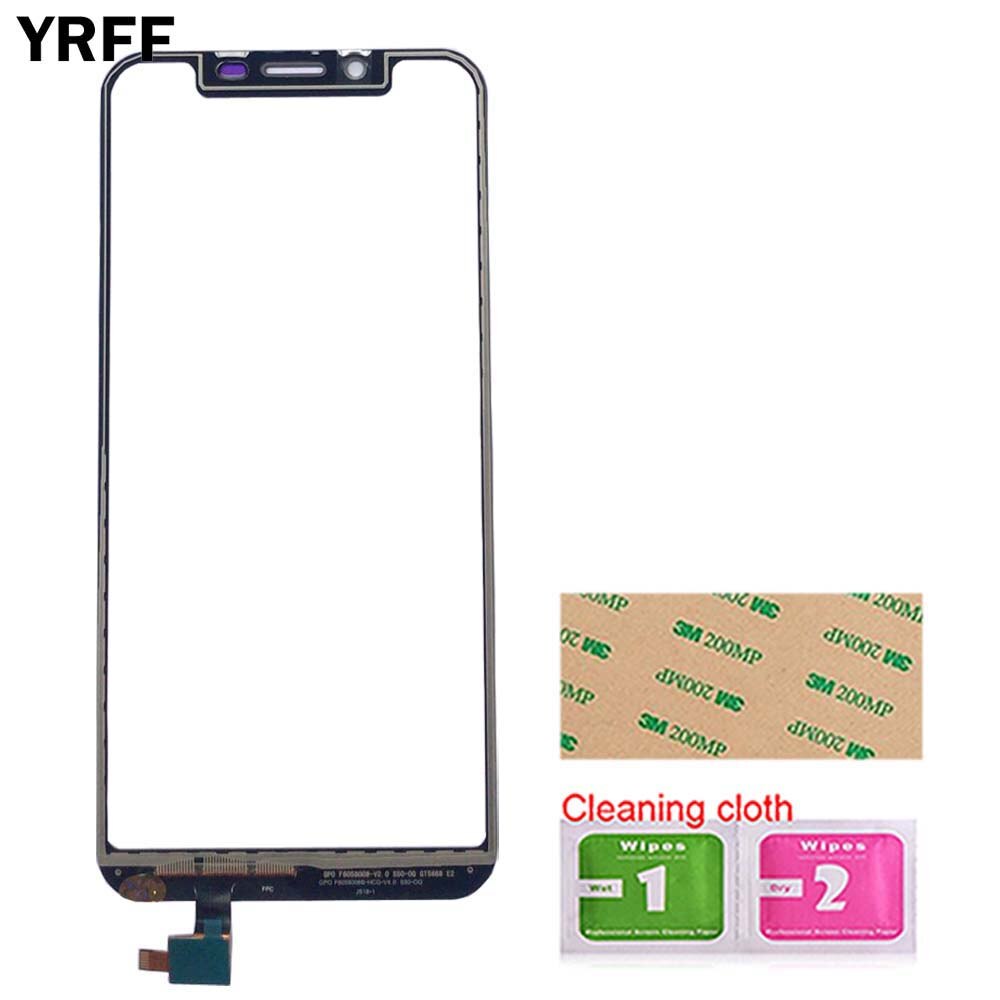 Panel de pantalla táctil para teléfono Oukitel U18, Panel de pantalla táctil de cristal, Sensor digitalizador frontal, toallitas para pantalla táctil