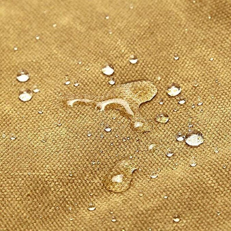 Delantal de lona encerada con aceite para garaje, jardín, taller, impermeable, resistente al aceite, con múltiples bolsillos, mandil de herramientas