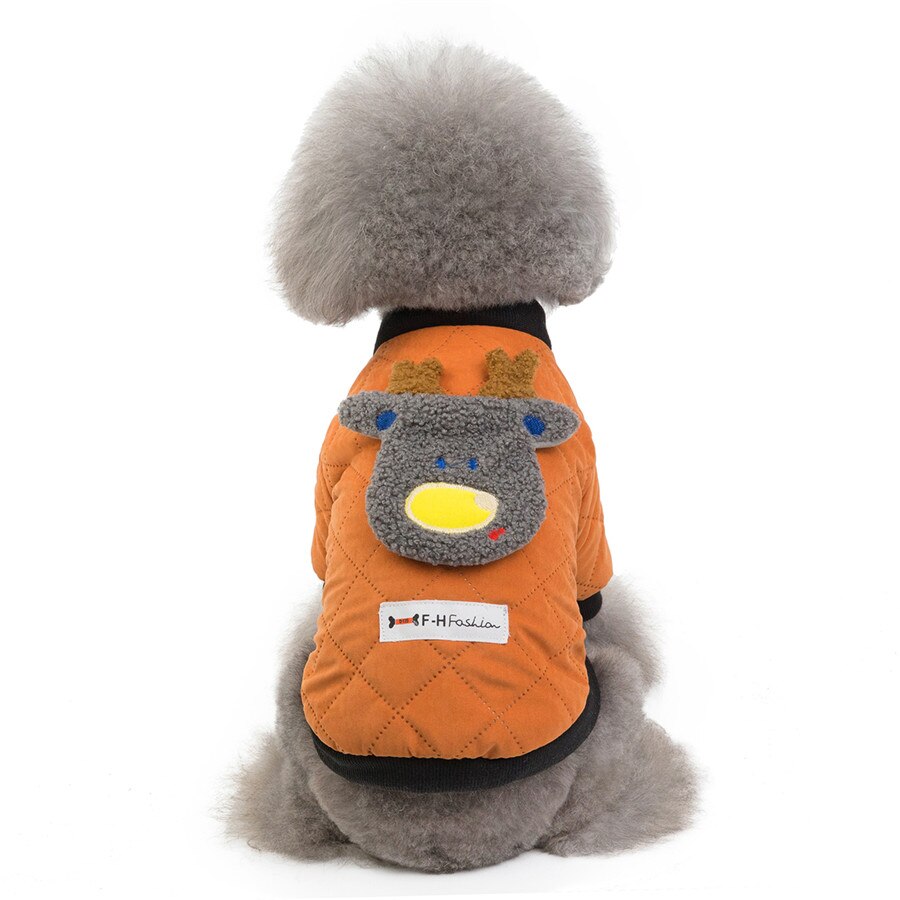Vinter varma hundkläder tjock bomull katt valp hundar kappa jackor för små hundar rådjur s-xxl orange blå chihuahua