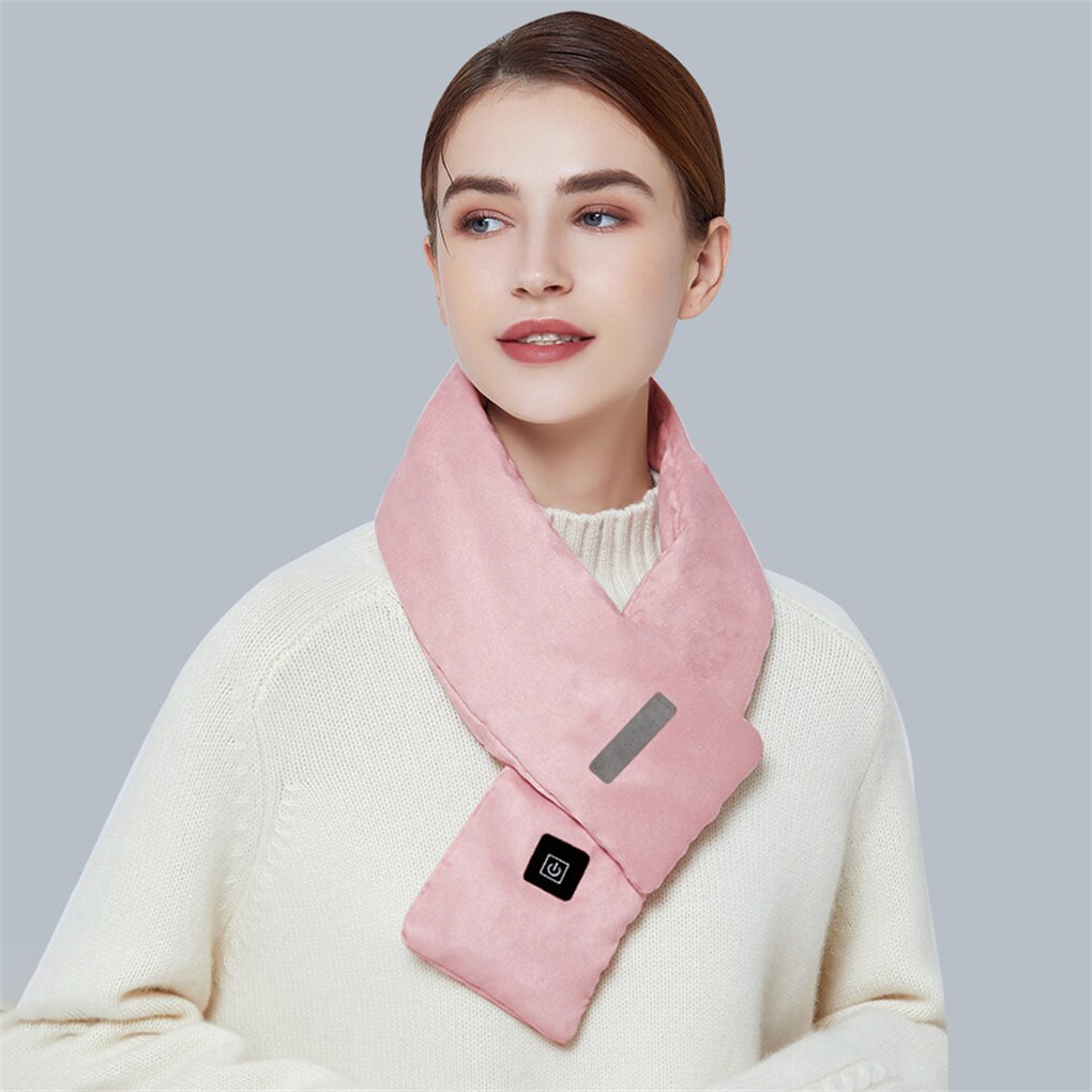 Sciarpe riscaldate da donna scaldacollo esterno temperatura regolabile 45-65 ℃ sciarpe riscaldanti portatile 5W traspirante ricaricabile