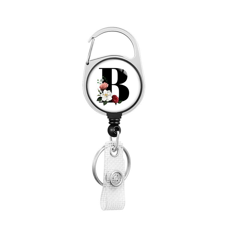 ID Badge Holders with Metal Clip and Keyring - Vertical Clear Plastic ID Card Holders - Retractable Pull Cord for Office