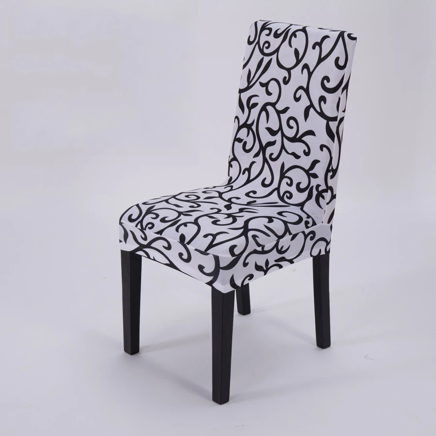 Stoffen Stoelhoes Voor Eetkamer Stoelen Hoezen Woonkamer Stoelhoes Voor Stoelen Voor Eetkamer/Keuken Stretch Stoel Hoes: WHITE