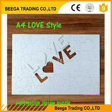 Puzzle vierge de sublimation A4 style amour 10 pièces/lot, Puzzle vierge de Sublimation pour Photo imprimée, Puzzle de transfert de chaleur