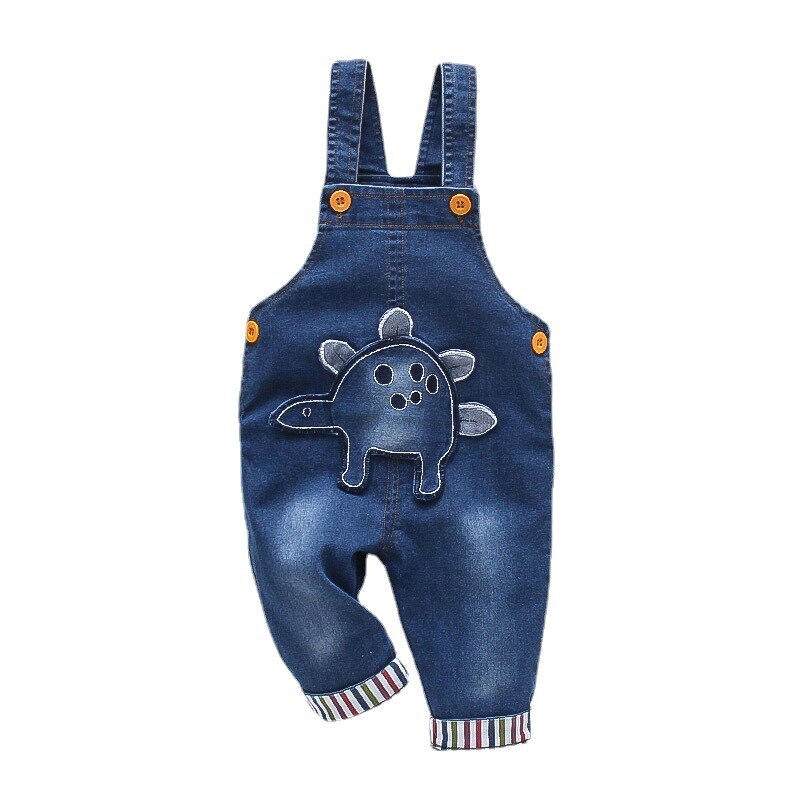 Diimuu Baby Kinderen Jongens Kleding Rompertjes Peuter Kids Overalls Denim Broek Mode Jumpsuits Lange Mouwen Cartoon Broek