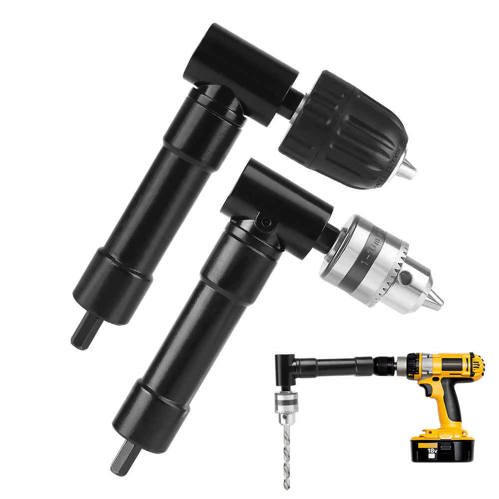 Turning Tool Adapter Right Angle Electric Drill Chucks Device 90 Degree Corner Tool Narrow Spacing Drilling Tool Aluminum Alloy