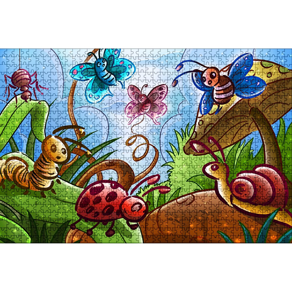 1000 pièces bricolage chat/tigre/Lion image Puzzles apprentissage éducatif puzzle assemblage jeu jouet enfants salon décoration: E
