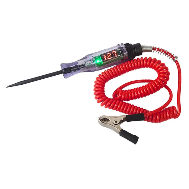 Auto Vrachtwagen Voltage Circuit Tester 6V 12V 24V Auto Diagnostische Sonde Test Pen Gloeilamp Elektrische Meten pen Reparatie Tools: Rood