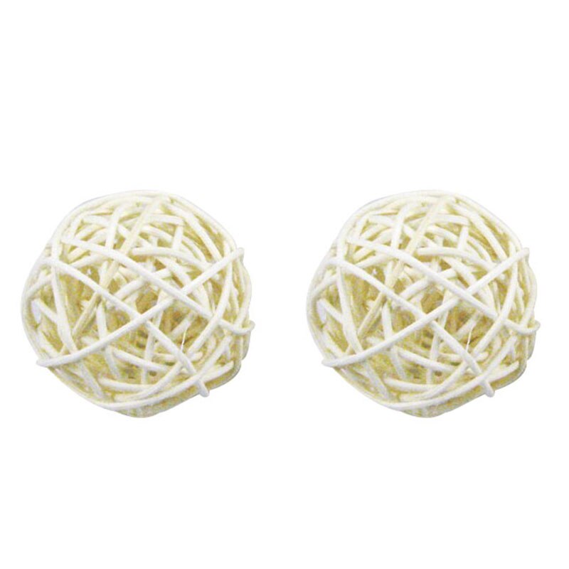 Boule en osier rotin 12 pièces 3cm pour jardin, mariage, décoration de fête