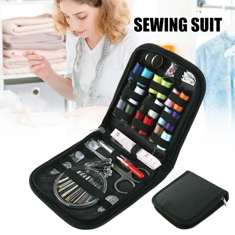 Set of 70 Sewing Kit with Zipper Bag Needle Thread Measure Scissor Thimble Set Sewing Tool Accessories for Home Adult XHC88