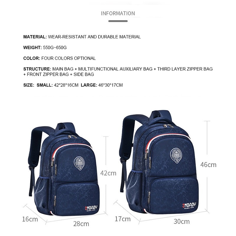 Eenvoudige Grote Capaciteit Kinderen Rugzak Nylon Waterdichte Schooltas Voor Meisjes Grote Capaciteit Outdoor Reizen Rugzakken Bookbags