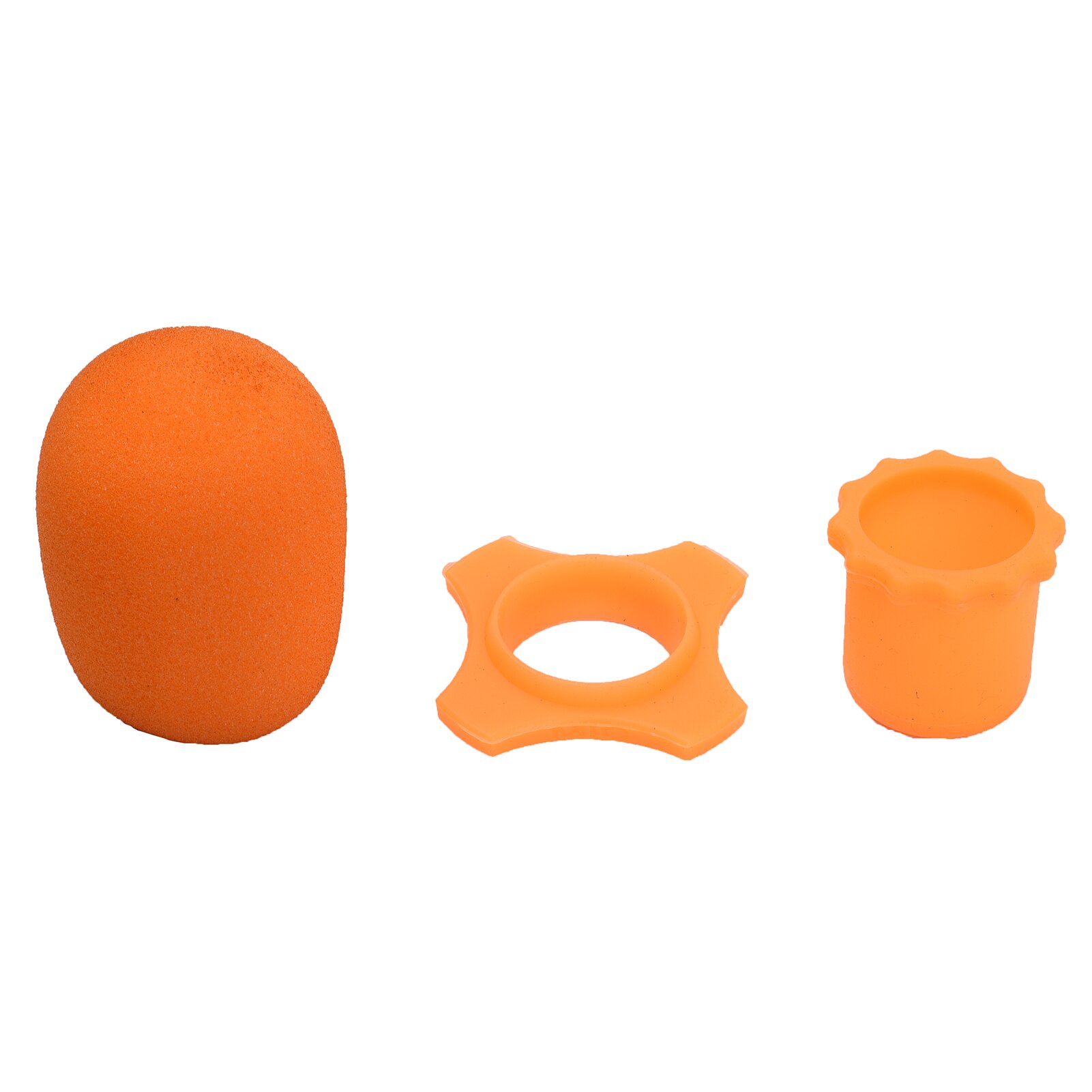 Muslady-Kit de accesorios de protección para micrófono, con parabrisas de espuma, Fondo de anillo de silicona antideslizante para micrófono de mano inalámbrico: Orange