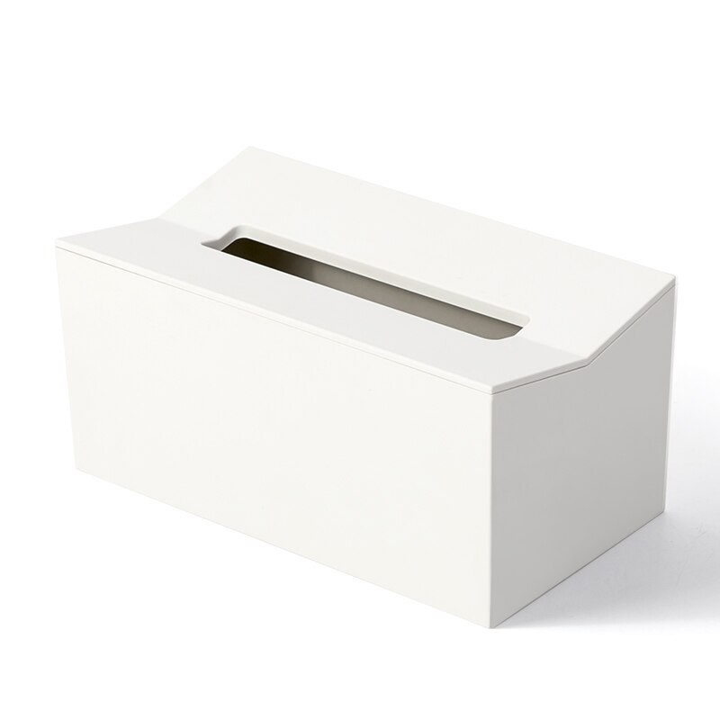 Caja de pañuelos de cocina BNBS cubierta servilletero para toallas de papel cajas para servilletas dispensador de pañuelos de papel montado en la pared contenedor para papel: White