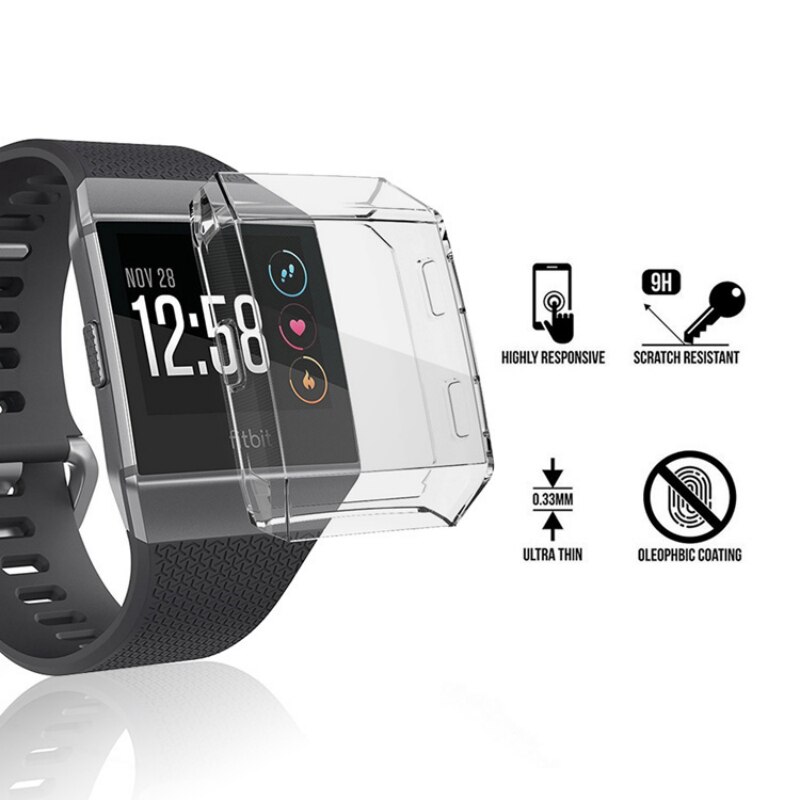 360 Degree Protection Cover For Fitbit Ionic Band Case Plating Coque Fit Bit ionic Watch Band Accessories Screen Protective Case