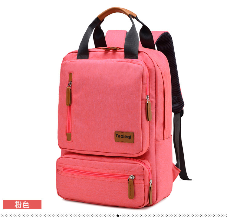 Casual Business Mannen Computer Rugzak Licht 15 Inch Laptop Tas Waterdichte Oxford Doek Lady Anti-Diefstal Rugzak grijs: Pink