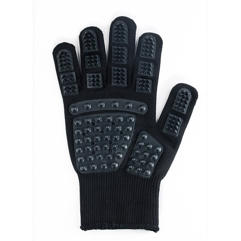 Pet Glove Cat Grooming Glove Cat Hair Deshedding Brush Gloves Dog Comb For Cats Bath Clean Massage Hair Remover brushes Gentle: Right hand / Black