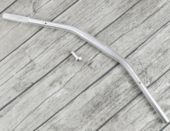 Manillar plano para motocicleta de aleación de aluminio modificado, de 680mm, de 28mm, de diámetro variable, para café: full  silver