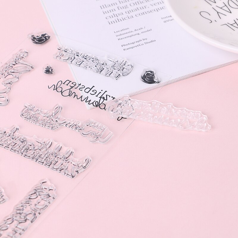 Alphabet DIY Silicone Clear Stamp Cling Seal Scrapbook Embossing Album ...