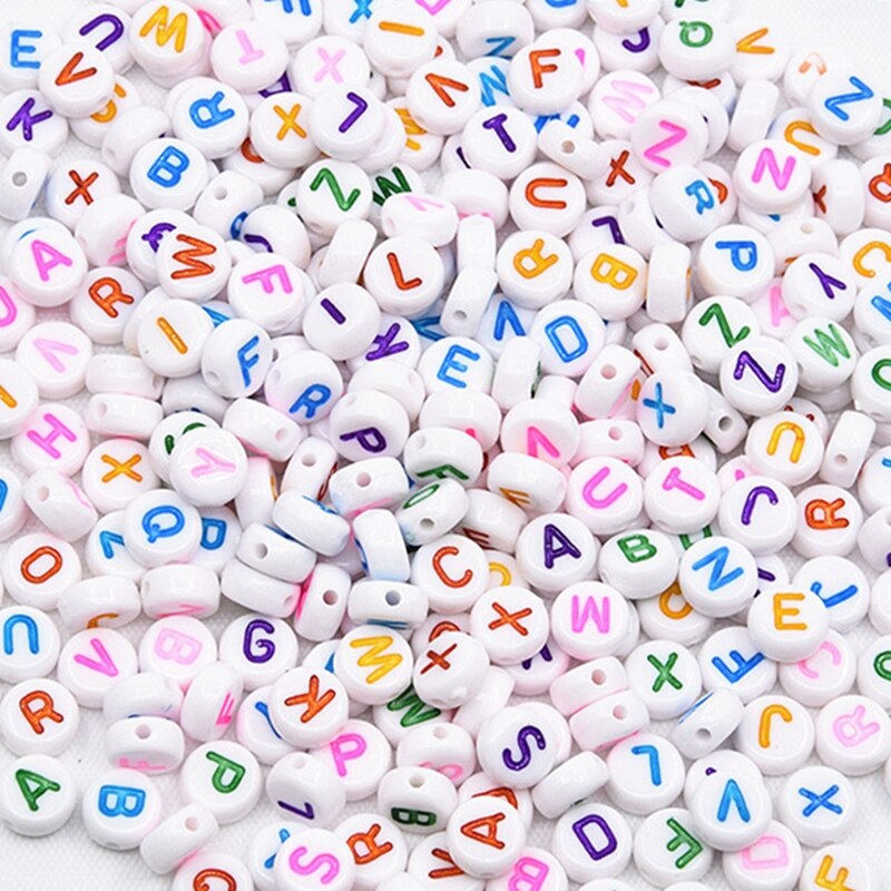 Mixed Letter Acrylic Beads Alphabet Loose Spacer Beads Jewelry Making Handmade Diy Bracelet Necklace Arts and Crafts for Kids
