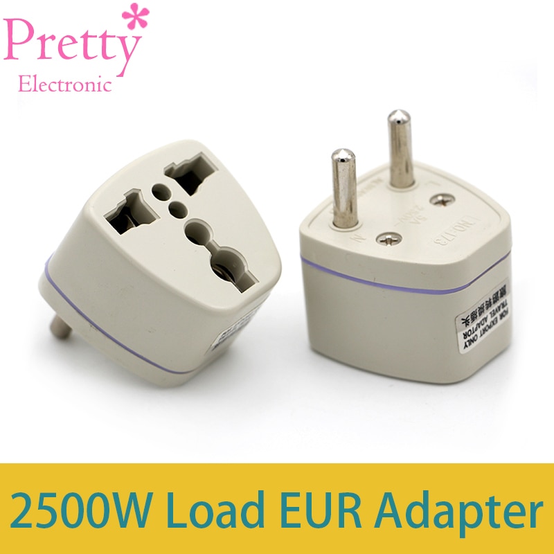 Europese Standaard Universele Reizen Conversie Plug 2500 W High Power Apparaten Eu Adapter Italië Griekenland Noorwegen Zuid-korea Spanje