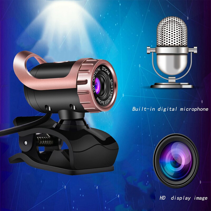 480P HD Computer Camera USB Webcam with Microphone for PC Laptop Desktop
