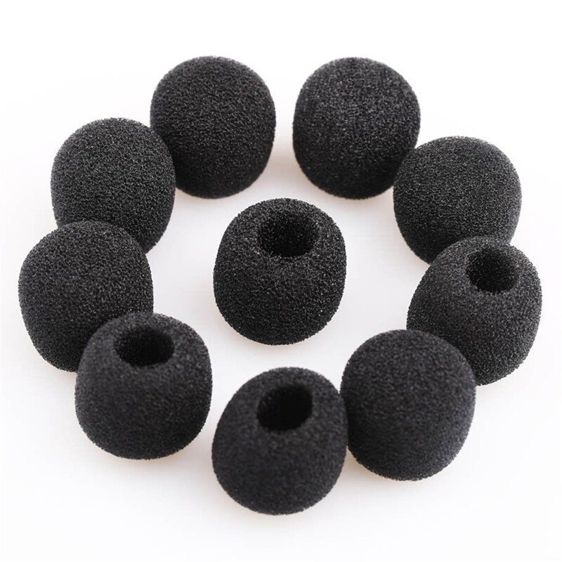 5pcs/lot 35*25*10mm Mic Cover Microphone Windscreen Windshied Headset Replacement Telephone Headset Foam Microphone Cover