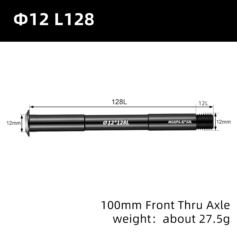 Bike Thru Axle Front Fork Shaft Skewers Rear Hub Thru Axle 12x126/162 M12xP1.5 M15 Bike Quick Release: Red