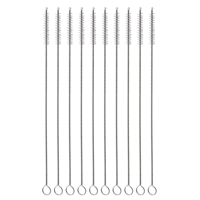 Drinken Stro Borstel, Nylon Fles Borstel Buis Borstel Pipe Cleaning Borstels, Set Van 10: Default Title