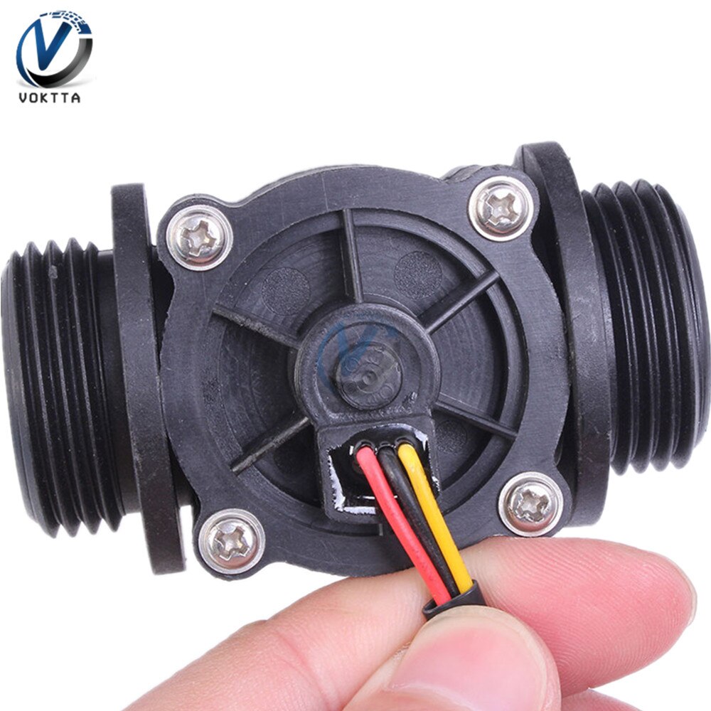 Dc 5-24v dn25 vandstand flow sensor switch 1-60l/ min væskestrømsmåler tæller lodret/vandret hall flow sensor