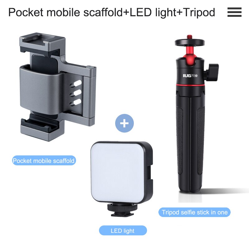 DJI Osmo Tasche 1 2 Faltbare Stativ Halfter Ladung Basis Smartphone Stativ Montieren Festen Ständer Halterung Halfter LED-licht: alle einstellen