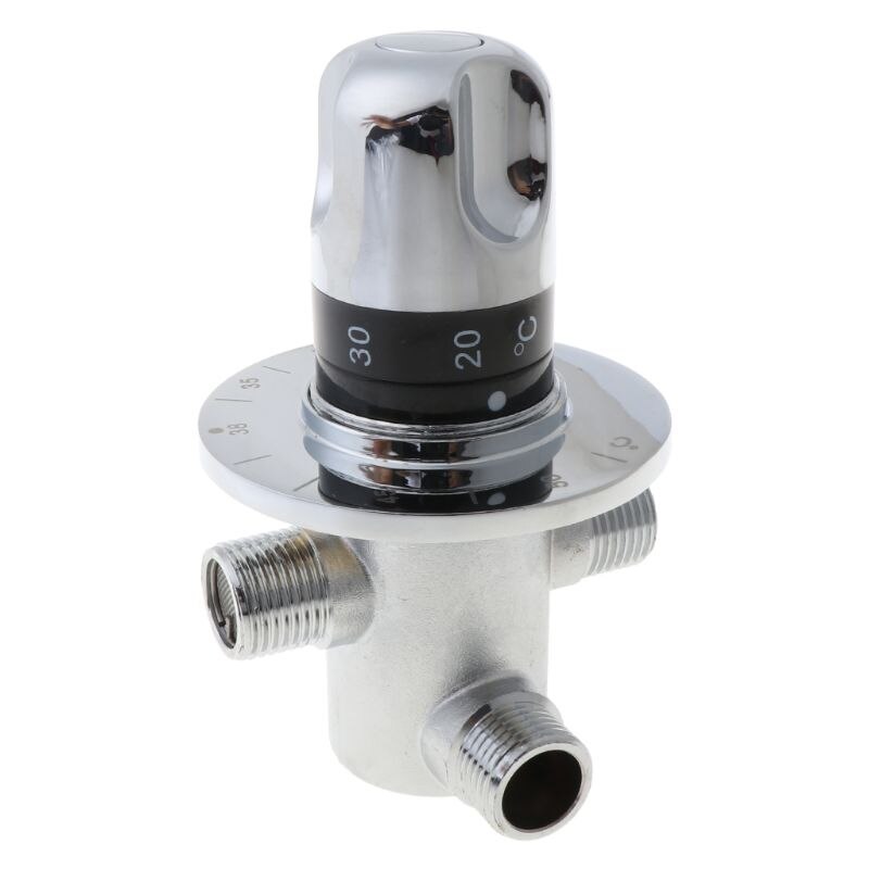 Brass Thermostatic Valve Water Temperature Control Valve Thermostatic Mixer for Home Bathroom Shower Water Heater Supply