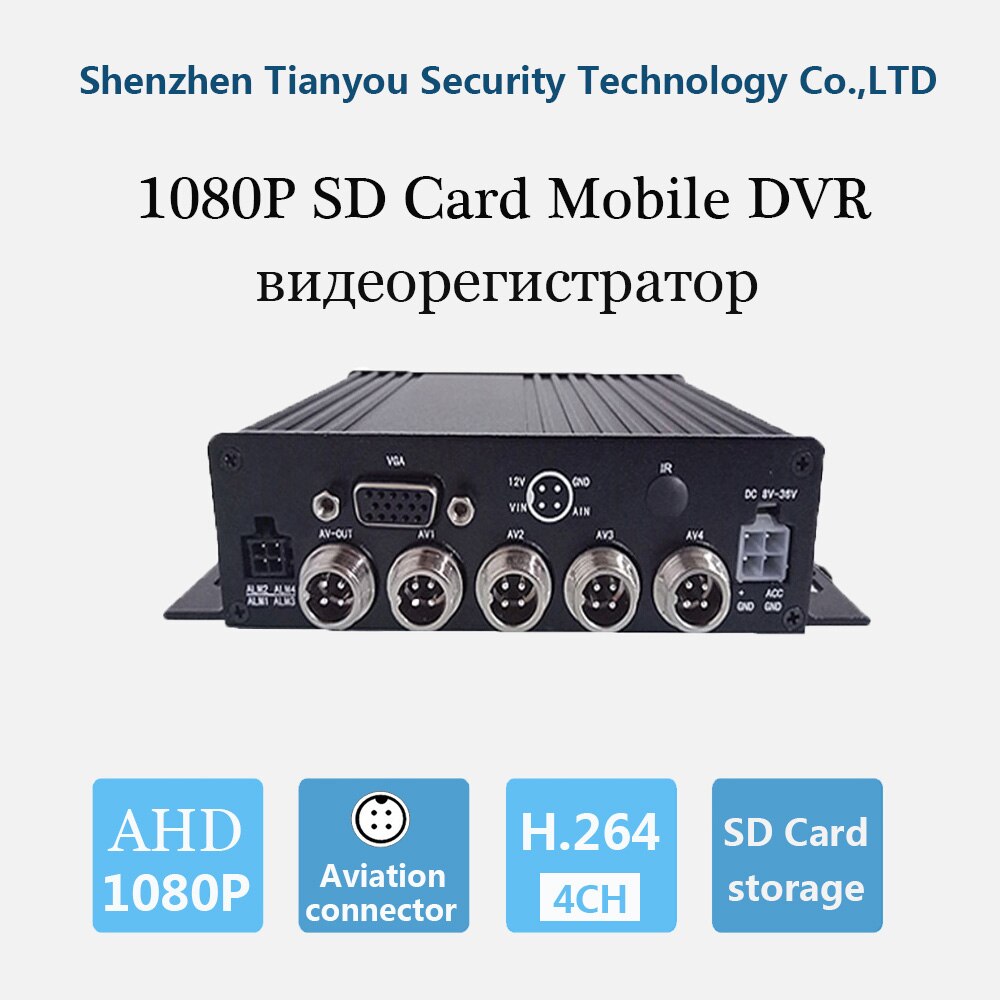 1080P Car DVR 4 channel Video Recorder SD Card Mob... – Vicedeal