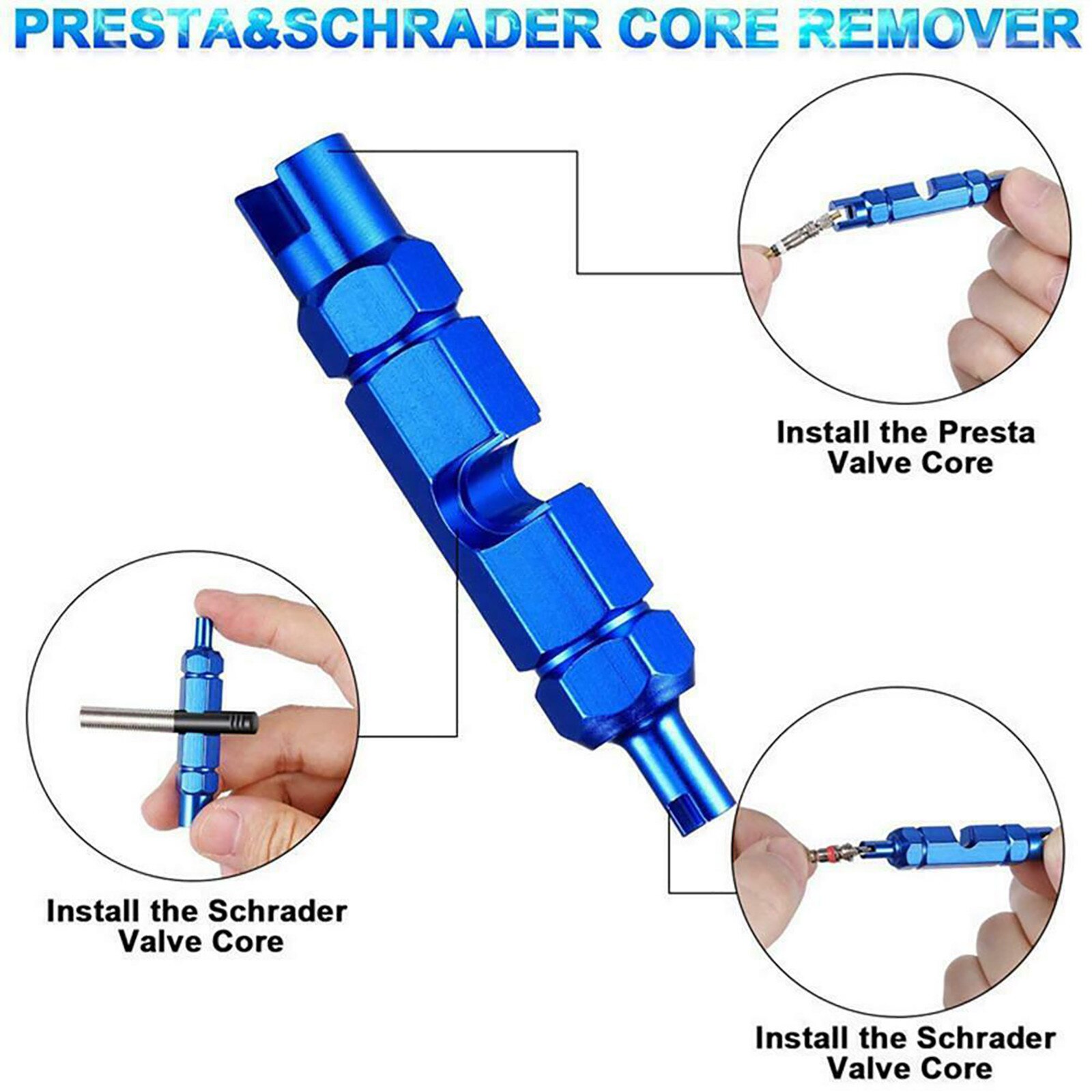Air Core Removal Tool Bike Valve Disassembly Tool Tubeless Emergency Repair Tool Multifunction Mtb Road Bike Valve Core Remover
