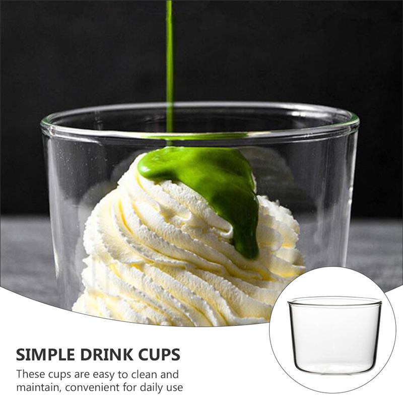 4Pcs 200 Eenvoudige Glas Cupcake Cups Dessert Cups Herbruikbare Drink Cups