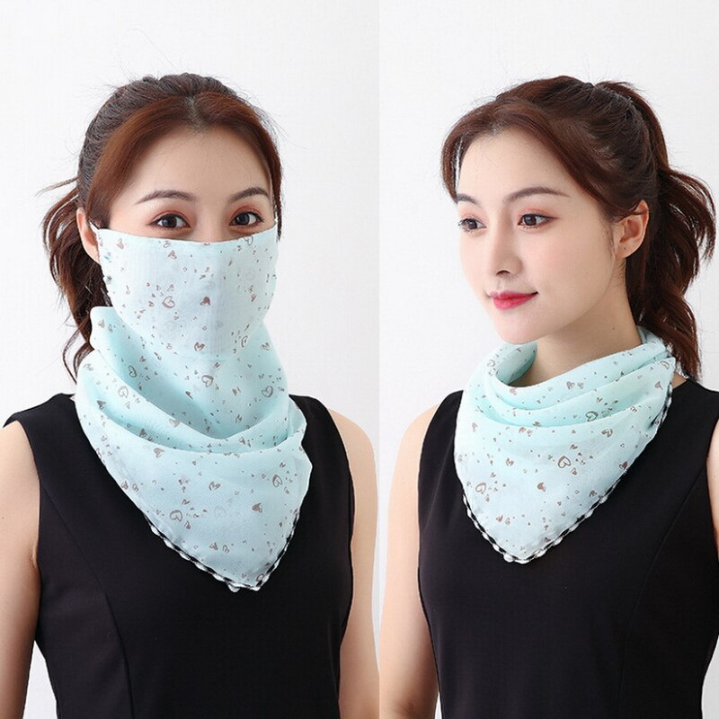 Multi Verwenden Bandana Sturmhaube Frauen Mädchen Chiffon Sommer Gesicht Mund Schild Hals Snood Schal Sonnenschutz Gesichtsmaske: A9