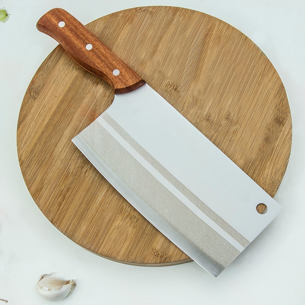 3 cr 13 rustfrit stål slagter køkken kokken kniv hakker kød hakke kniv træ håndtag grøntsagsskærer hakker skæreværktøj