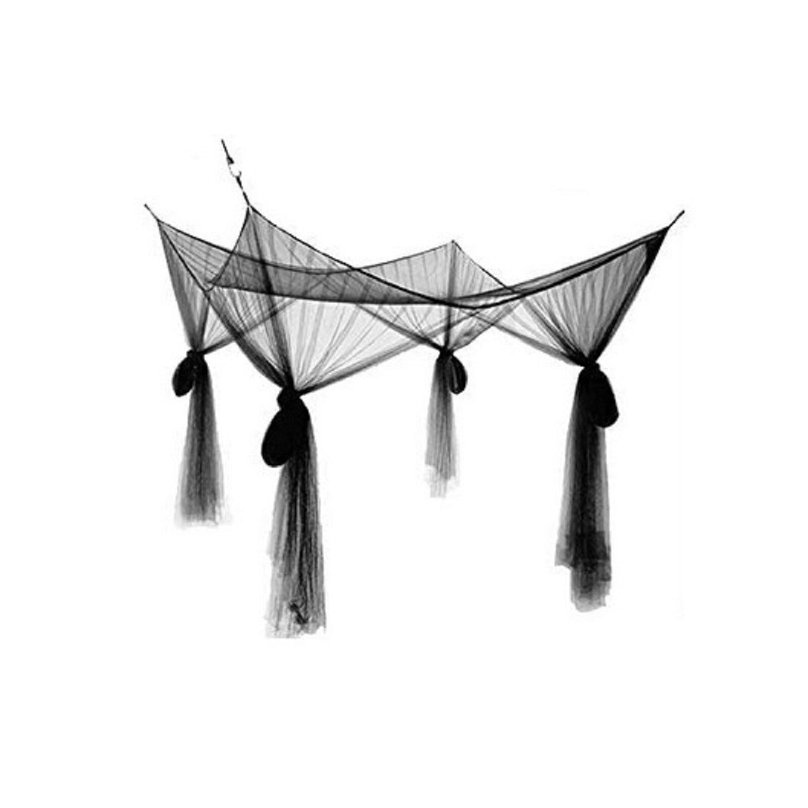 4 Deuren Klamboe Quadrate Capony Universele Opknoping Ademend Mesh Bed Gordijn Volant: BK