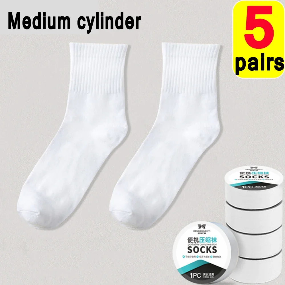 Calcetines de viaje desechables para hombres y mujeres, calcetines de compresión lavables, calcetines de algodón de compresión portátiles una sola vez para viajes de negocios: Azul cielo