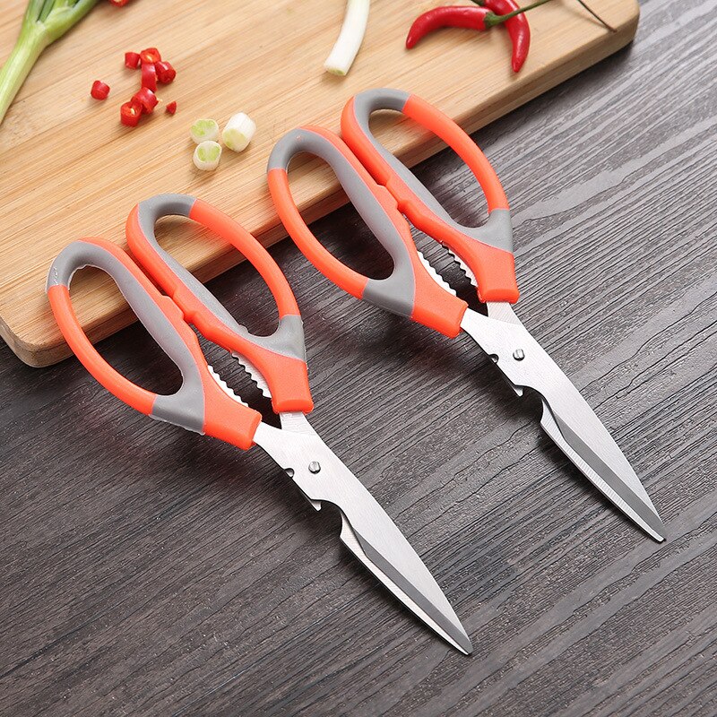 Multifunctional Stainless Steel Household Kitchen Scissors ChickenBone Scissors Barbecue Strong Kitchen Scissors Food Scissors
