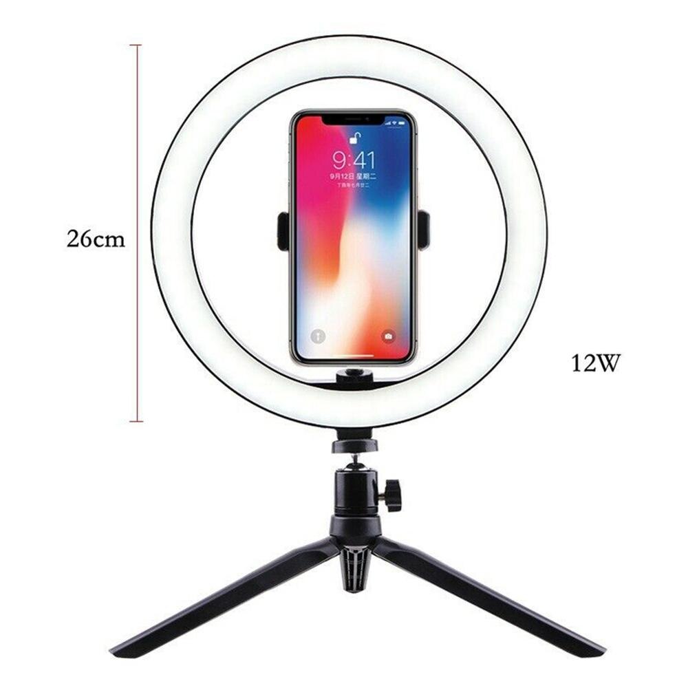 10 zoll Ring Licht mit Stand FÜHRTE Kamera Selfie Licht Ring für Iphone Xiaomi Huawei Samsung handys Stativ und Telefon halter