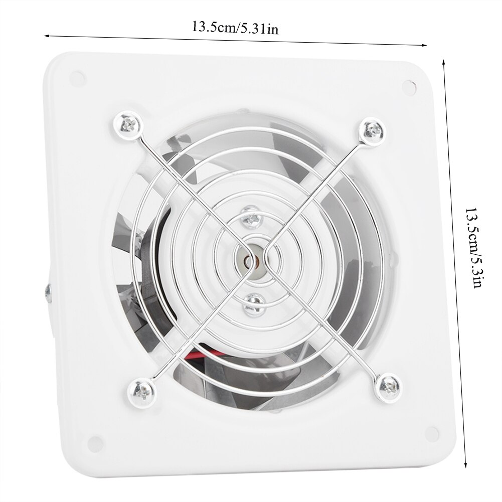 25W 220V Wall Mounted Exhaust Fan Low Noise Home Bathroom Kitchen Garage Air Vent Ventilation